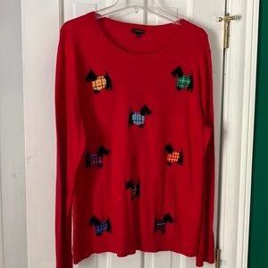 Talbots XL Scottie Dog Sweater